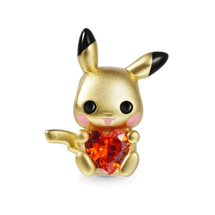 Accessories Kawaii Shop | Pika Pika Elf Embraces Heart Gemstone Charm