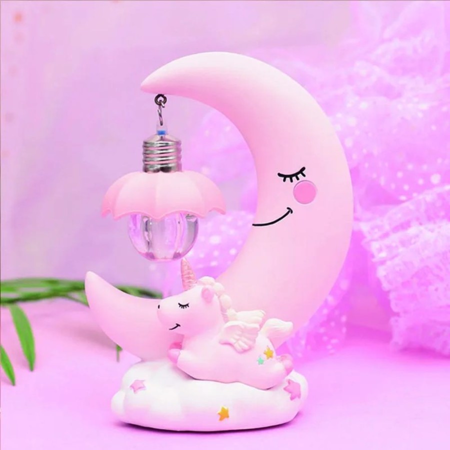 Home & Gadgets Kawaii Shop | Unicorn & Moon Nightlight Lamp