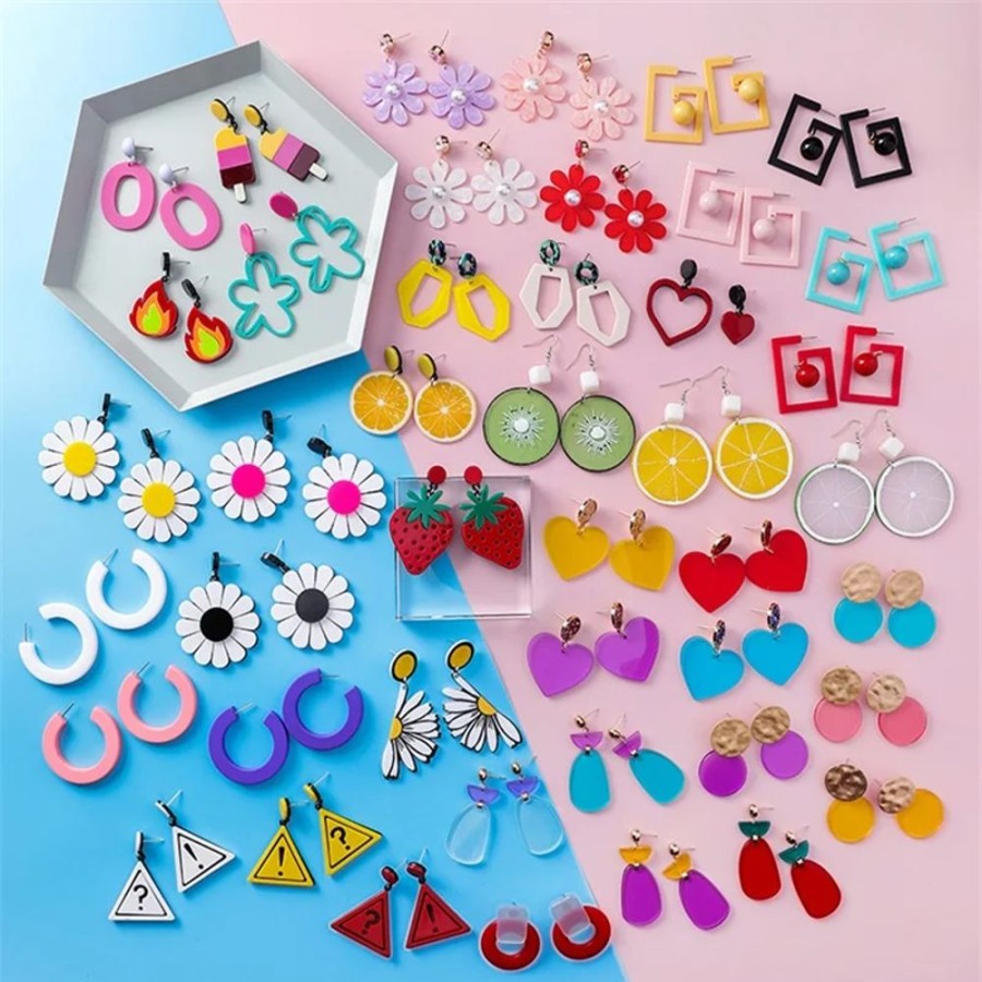 Accessories Kawaii Shop | Kawaii Colorful Fruit & Nature Earrings (Buy One & Get One For Free)