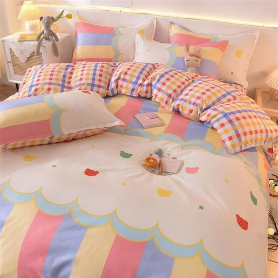 Home & Gadgets Kawaii Shop | Kawaii Colorful Bedding Sets