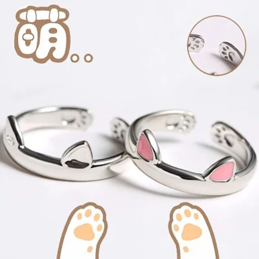 Accessories Kawaii Shop | Cute Cat Ears Rings (Buy 2 Get 1 Free Buy 5 Get 3 Free)