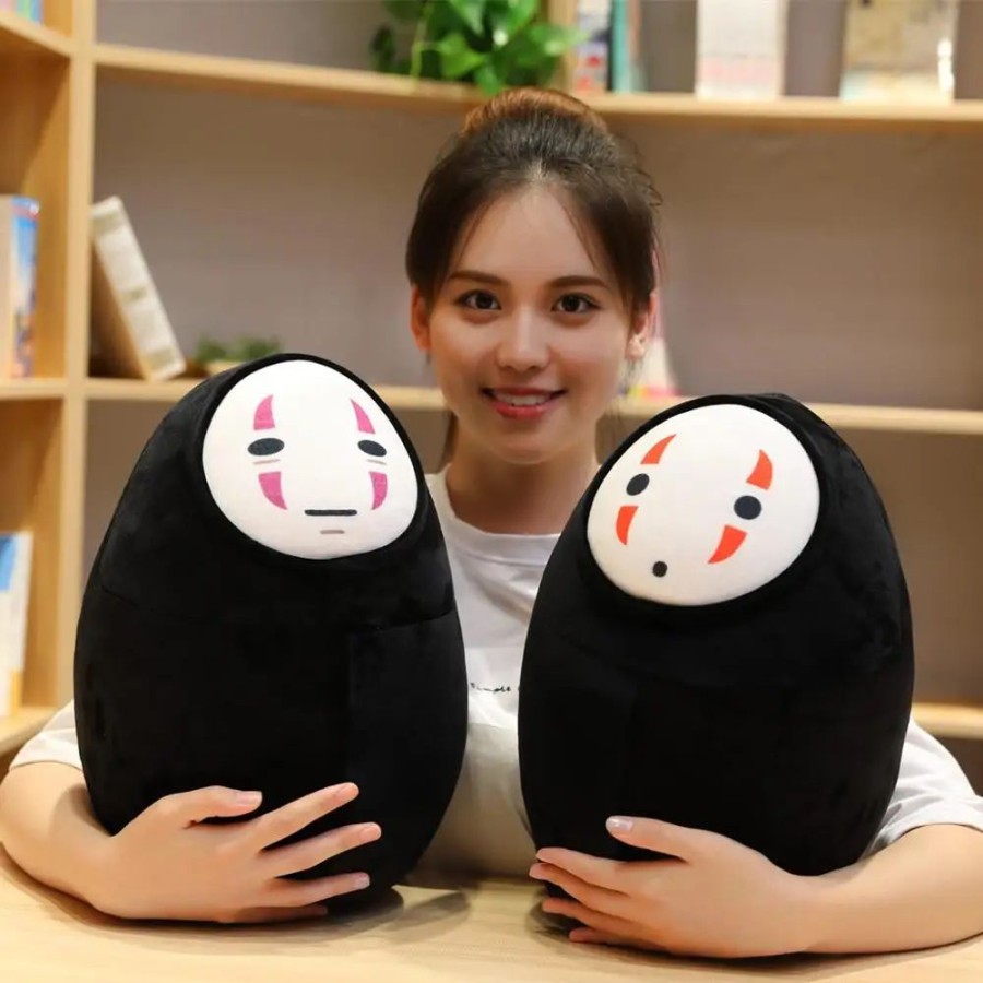 Toys Kawaii Shop | Kawaii Spirited Away No Face Neck Pillow & Hat Plush