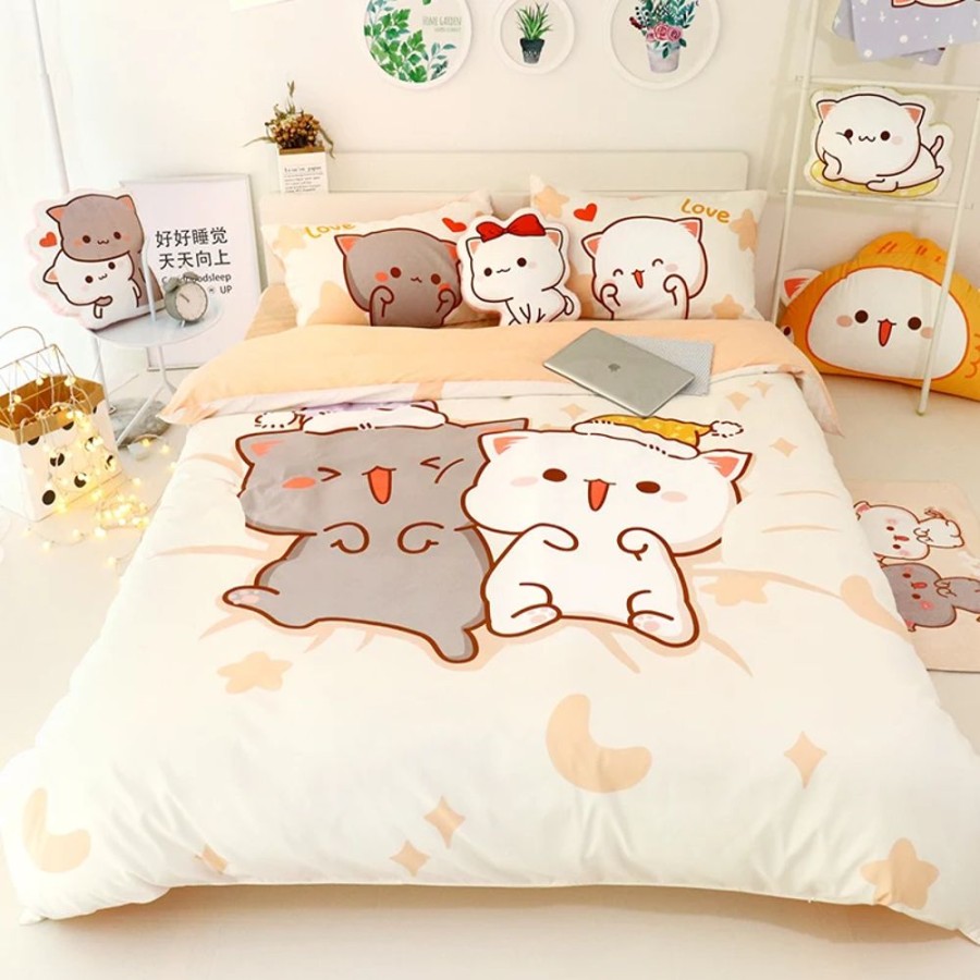 Home & Gadgets Kawaii Shop | Kawaii Japanese Cat Bedding Set