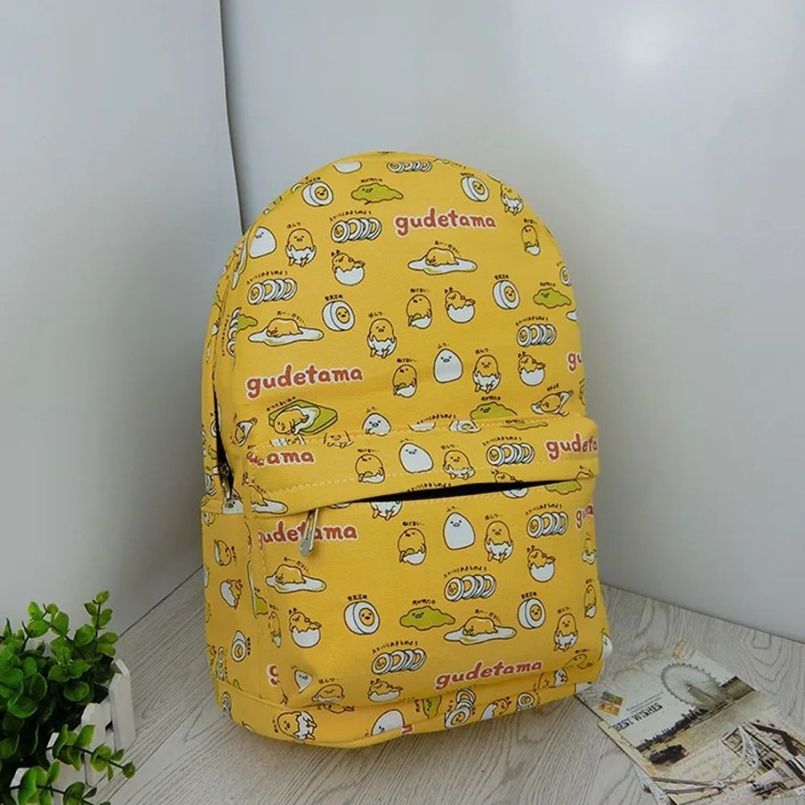 Accessories Kawaii Shop | Gudetama Lazy Egg Yellow Backpack