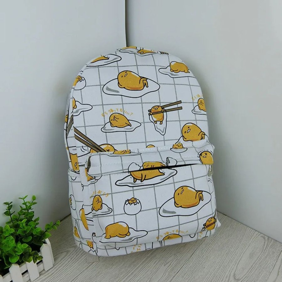 Accessories Kawaii Shop | Gudetama Lazy Egg Yellow Backpack