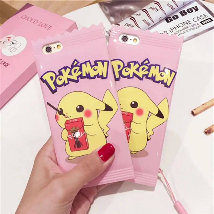 Home & Gadgets Kawaii Shop | Candy Pocket Pokemon Cover Case For Iphone 7 8 6 6S Plus