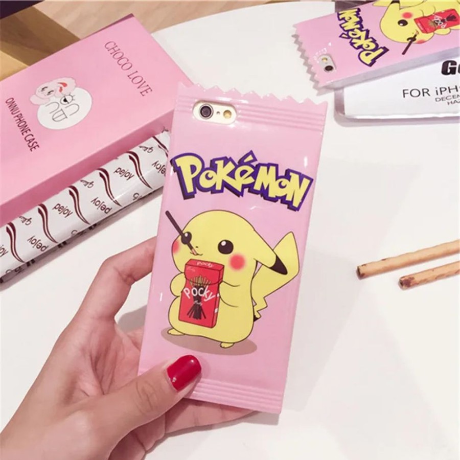 Home & Gadgets Kawaii Shop | Candy Pocket Pokemon Cover Case For Iphone 7 8 6 6S Plus