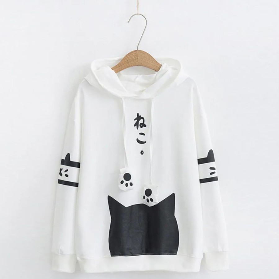 Fashion Kawaii Shop Sweaters & Hoodies | K W Ii Neko C T Hoodie