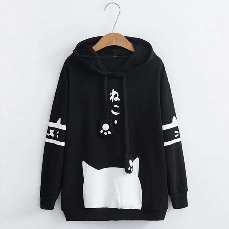 Fashion Kawaii Shop Sweaters & Hoodies | K W Ii Neko C T Hoodie