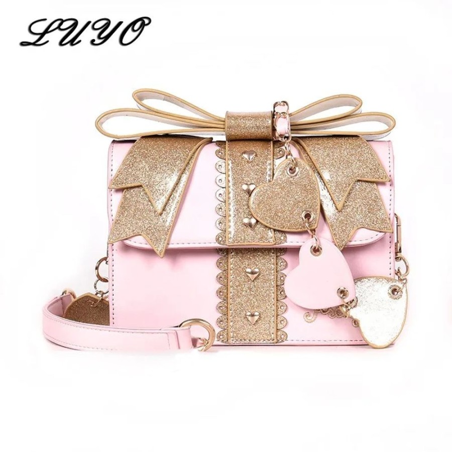 Accessories Kawaii Shop | Lolita Bow Box Shoulder Bag