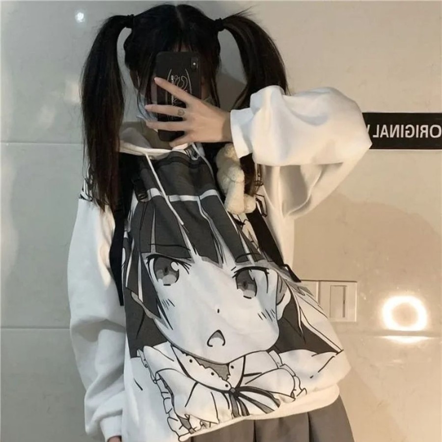 Fashion Kawaii Shop Sweaters & Hoodies | Ani E Pring Weat Hirt White