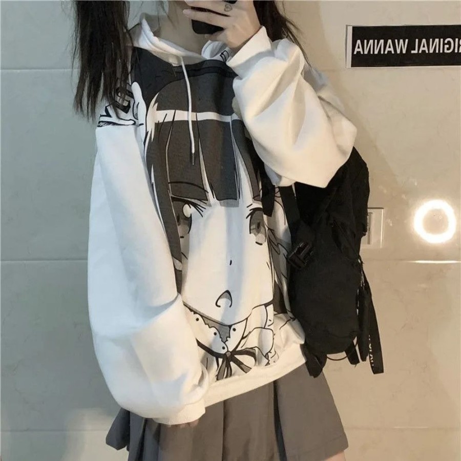 Fashion Kawaii Shop Sweaters & Hoodies | Ani E Pring Weat Hirt White