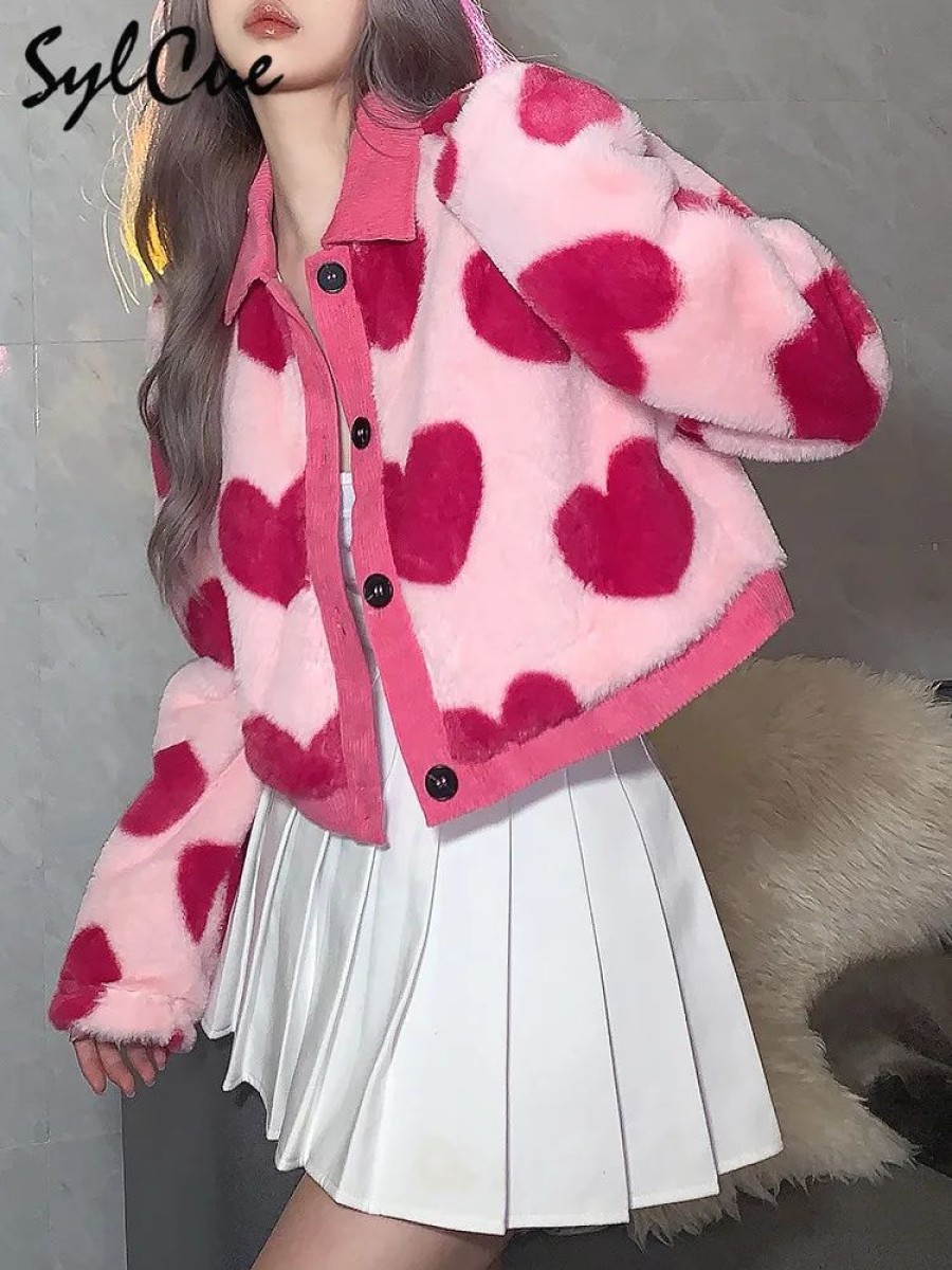 Fashion Kawaii Shop Coats & Jackets | Heart A Atch Ove Coat Pink