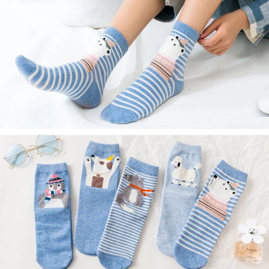 Fashion Kawaii Shop Socks & Stockings | Five Kawaii Animals Socks