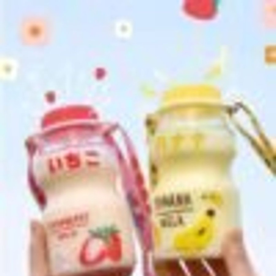 Home & Gadgets Kawaii Shop | Kawaii Plastic Banana/Strawberry/Avocado/Peach Fruits Water Bottle