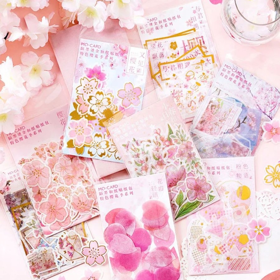 Stationary Kawaii Shop | Kawaii Pink Sakura Cherry Stickers