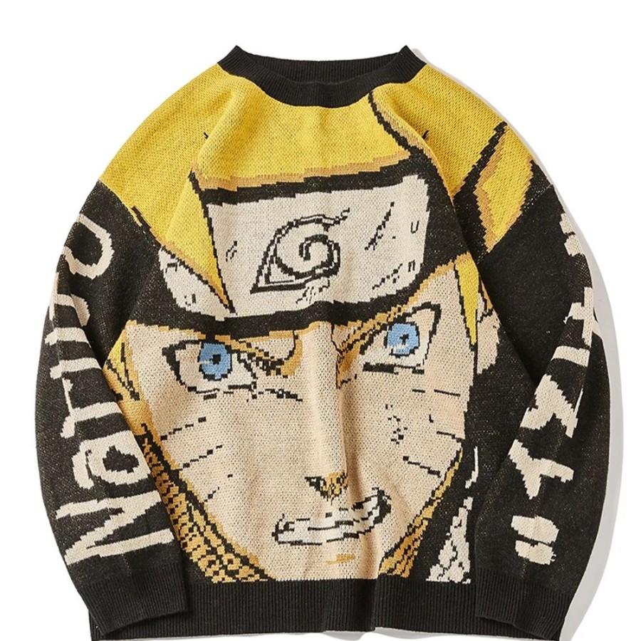 Fashion Kawaii Shop Sweaters & Hoodies | Harajuku Ani E Naruto Sweater Navy Blue