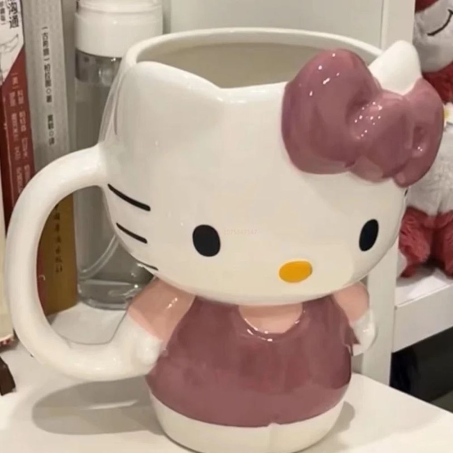 Home & Gadgets Kawaii Shop | Hello Kitty Sanrio Plush And Bow Tie Mug