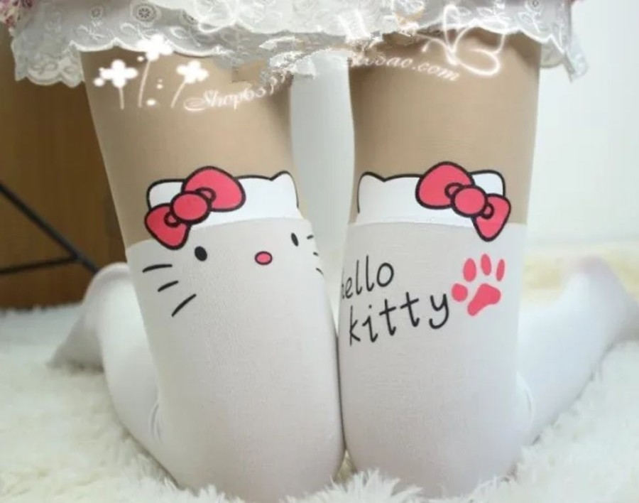 Fashion Kawaii Shop Socks & Stockings | Sweet Lolita Kitty Pantyhose