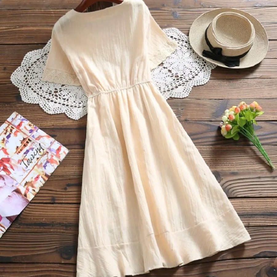 Fashion Kawaii Shop Dresses | Cute U Er Cotton V Neck Dre