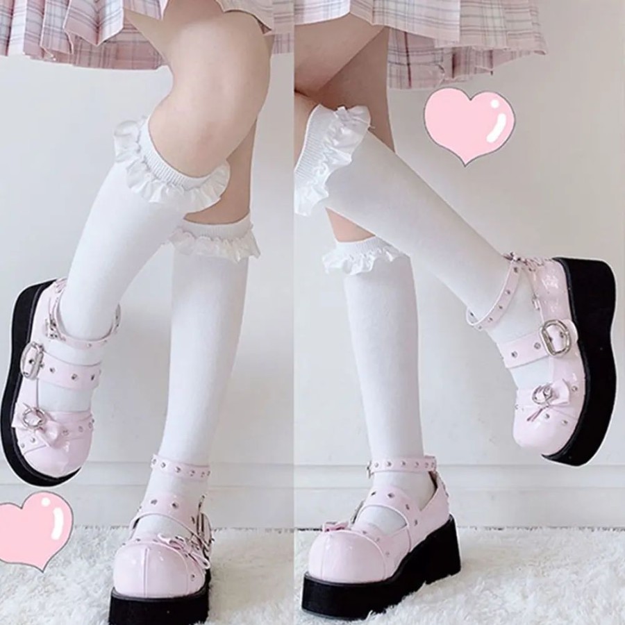 Fashion Kawaii Shop Shoes & Boots | Kawaii Gothic Lolita Cute Bow Shoes