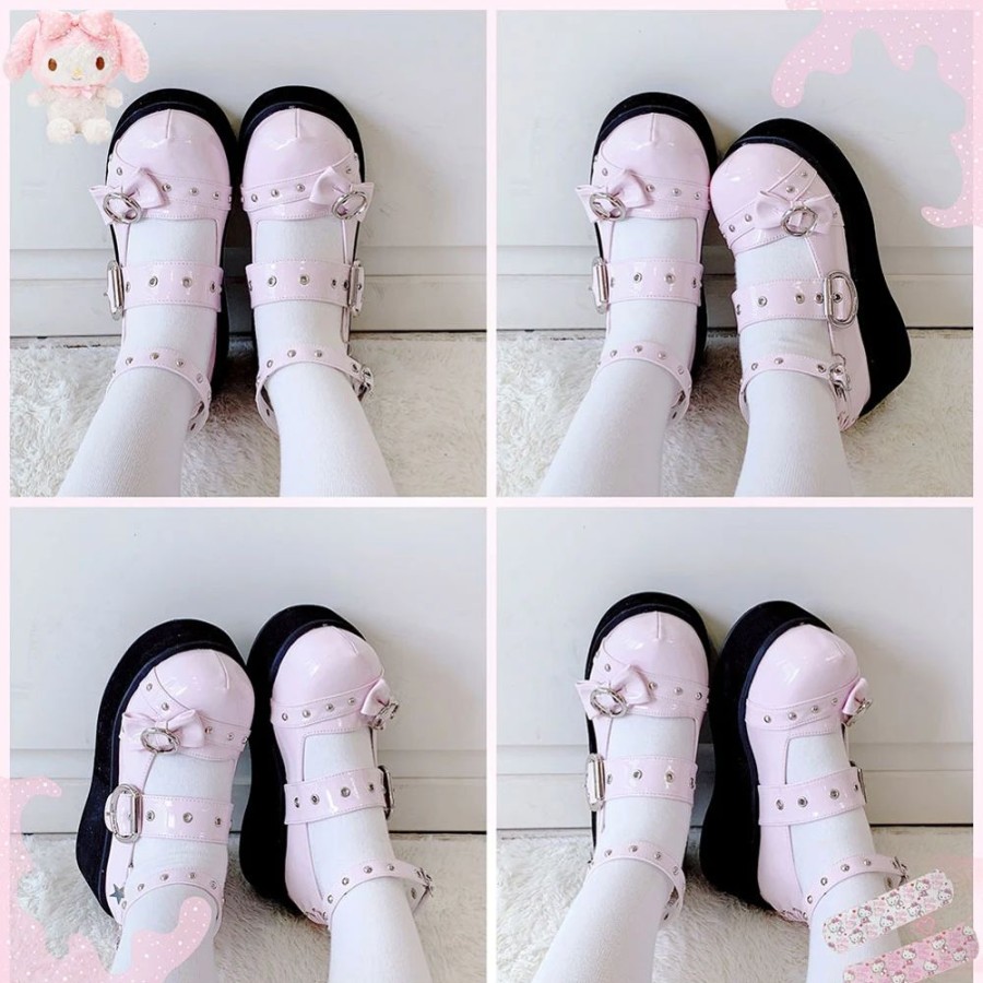 Fashion Kawaii Shop Shoes & Boots | Kawaii Gothic Lolita Cute Bow Shoes