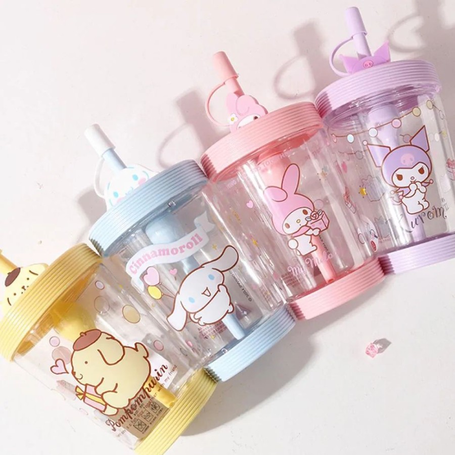 Home & Gadgets Kawaii Shop | Kawaii Sanrio Water Cup With Straw