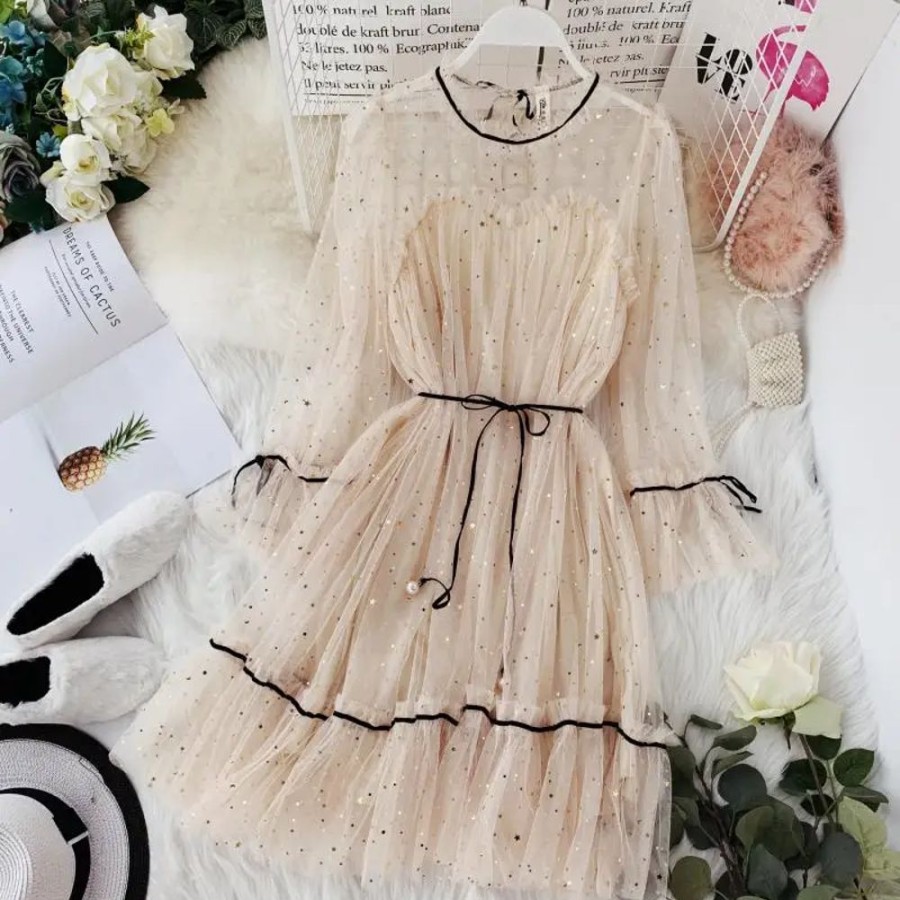 Fashion Kawaii Shop Dresses | Star Flare Elegant Dress