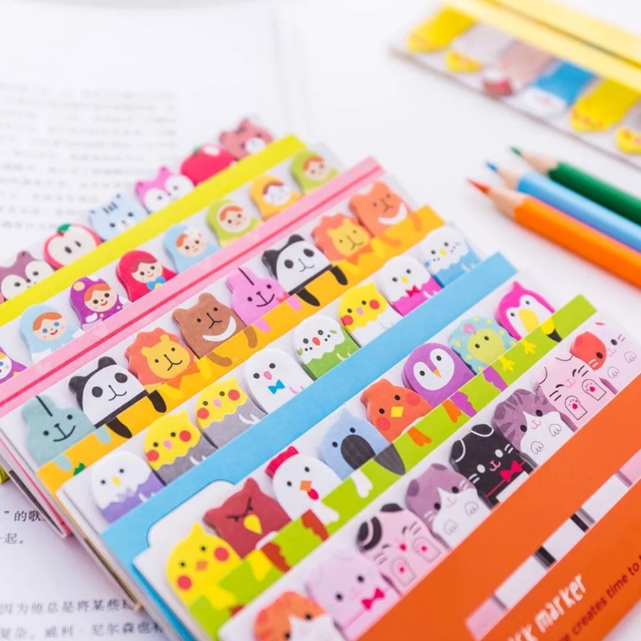 Stationary Kawaii Shop | Three Mini Kawaii Animal Memo Pad Sticky Notes