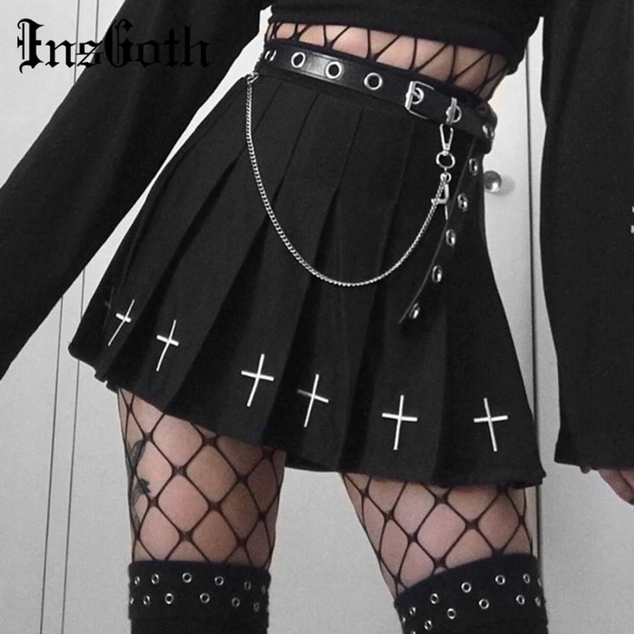 Fashion Kawaii Shop Skirts | O Ita Gothic High Wai T Kirt