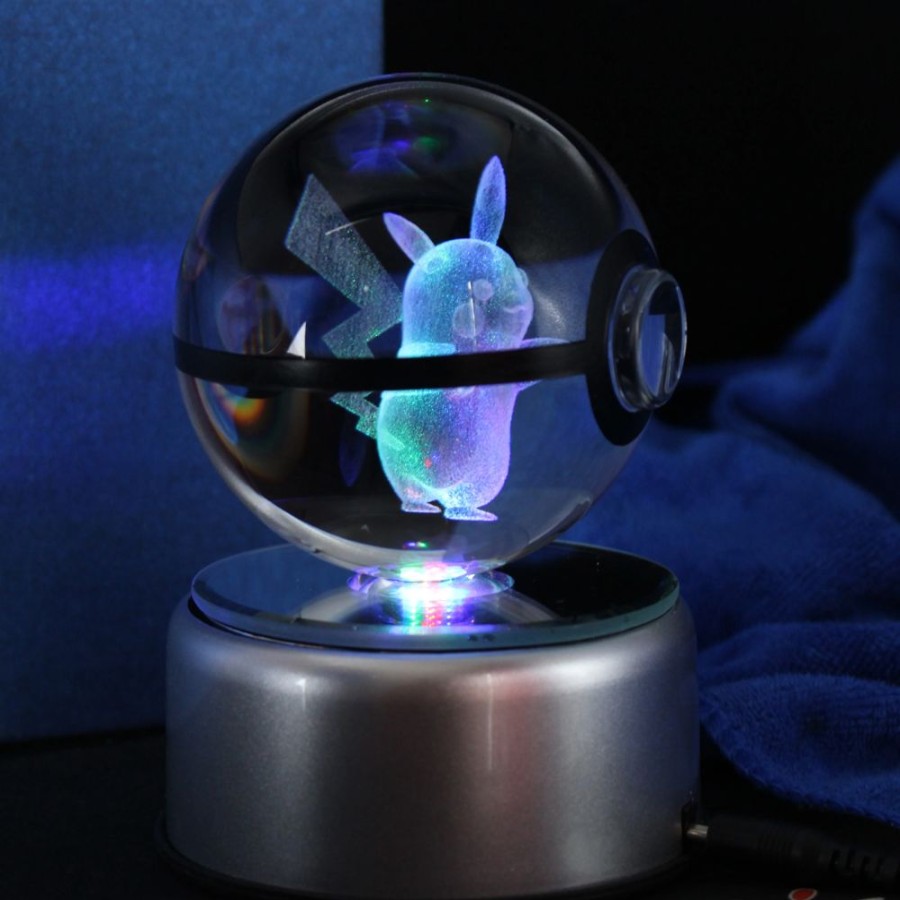 Home & Gadgets Kawaii Shop | Crystal Glass Lighting Pokemon Ball