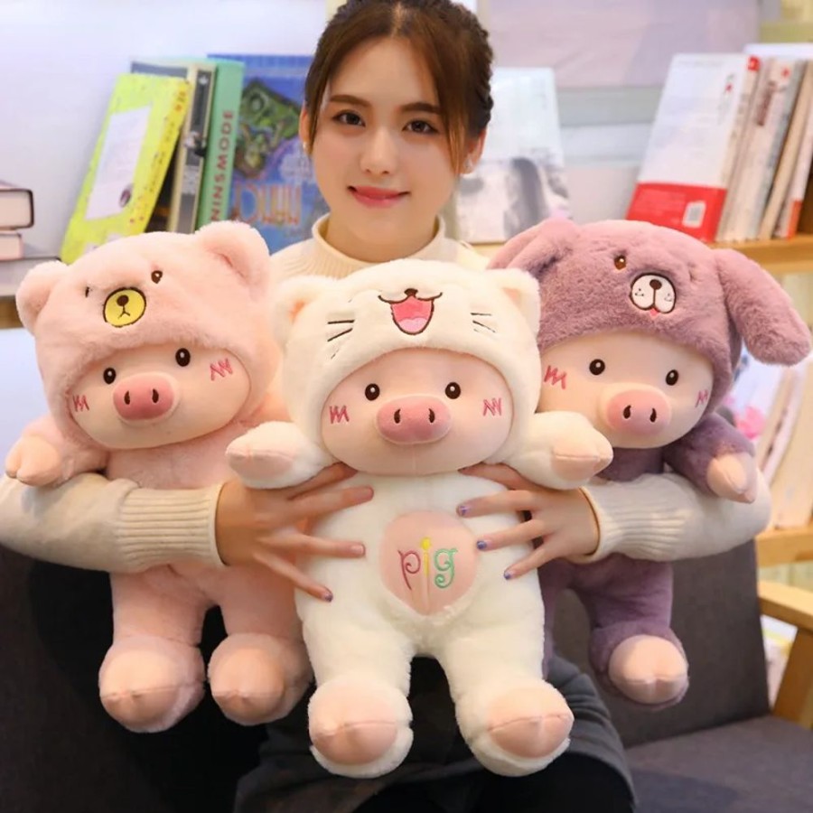 Toys Kawaii Shop | Kawaii Cross-Dressing Piggy Plush Toy