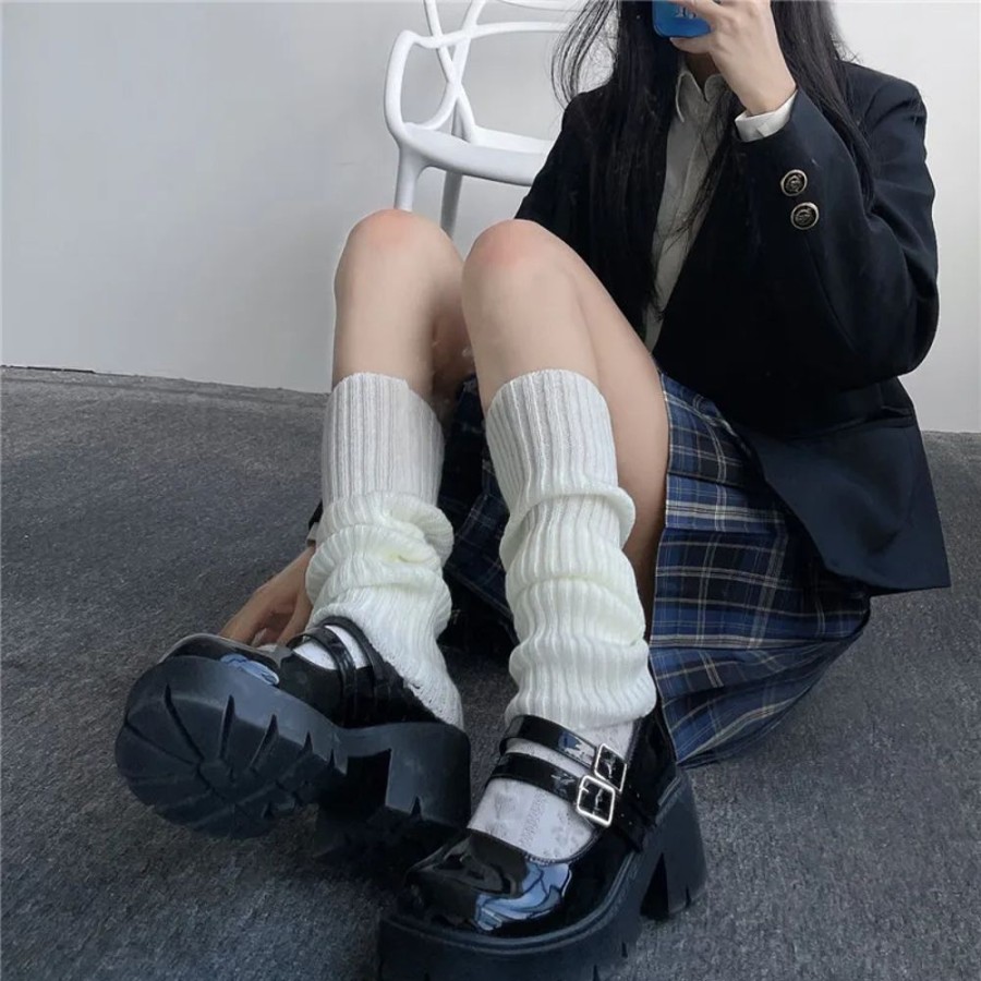 Fashion Kawaii Shop Socks & Stockings | Lolita Kitted Leg Warmers