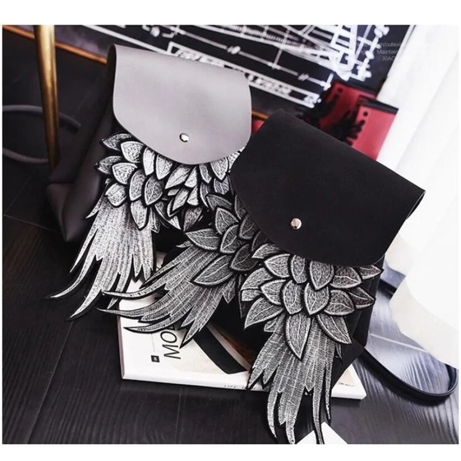 Accessories Kawaii Shop | Cool Punk Devil Wings Backpack