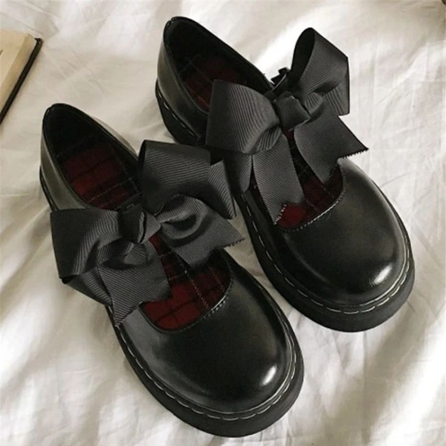 Fashion Kawaii Shop Shoes & Boots | Harajuku Lovelive Japanese Anime Student Shoes Black