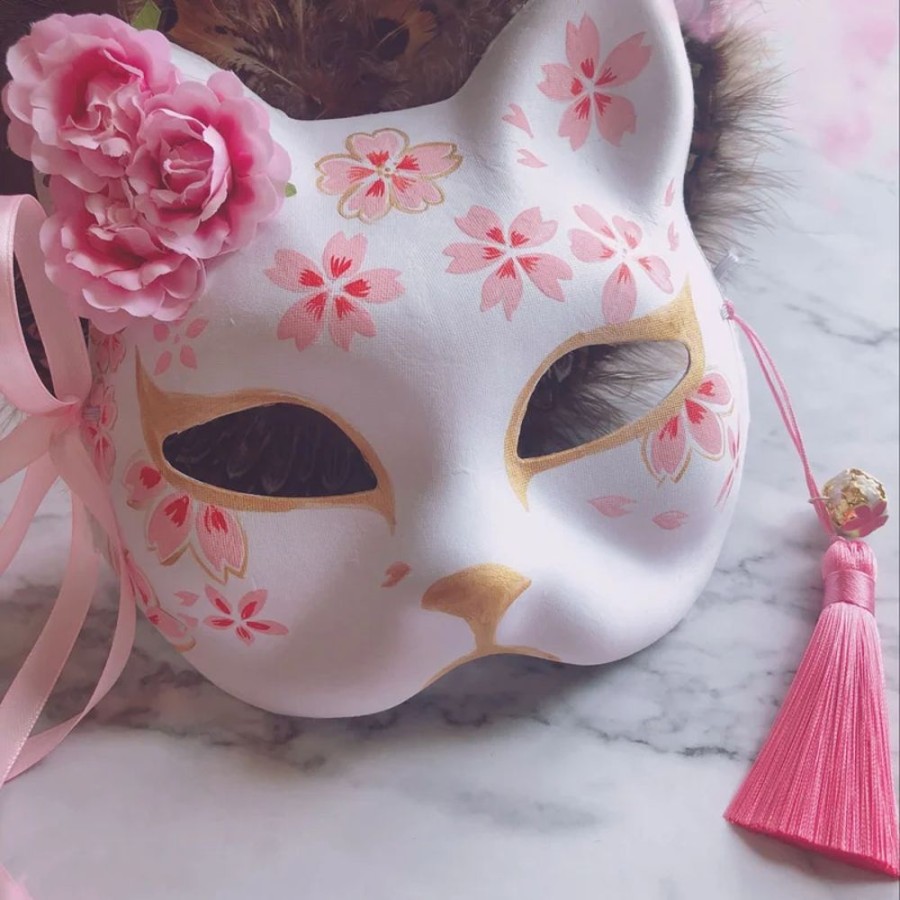 Cosplay Kawaii Shop | Japanese Fox Hand-Painted Cosplay Mask