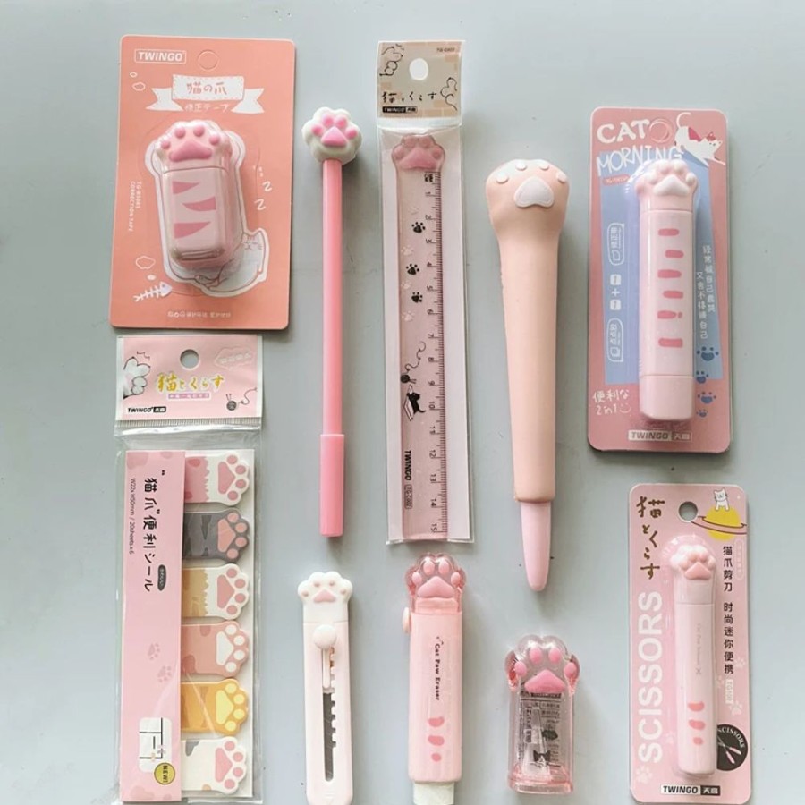 Stationary Kawaii Shop | 10 Pcs/Set Kawaii Cat Paw Stationery