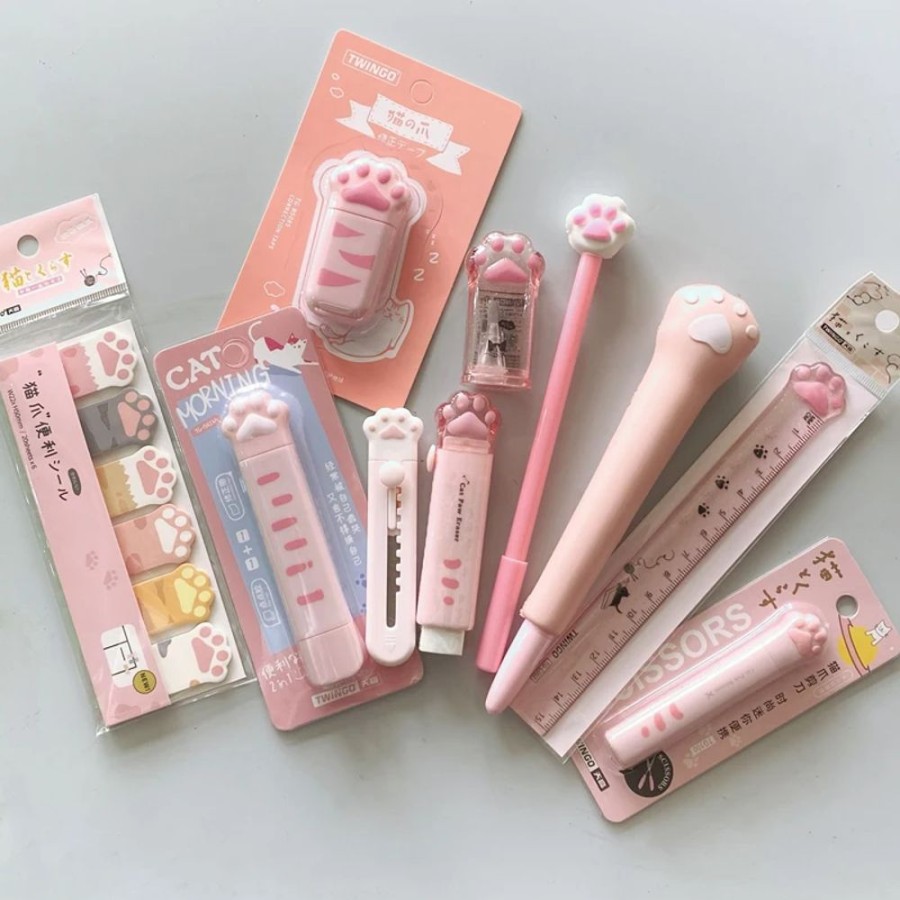 Stationary Kawaii Shop | 10 Pcs/Set Kawaii Cat Paw Stationery