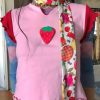 Fashion Kawaii Shop Tank & Crop Tops | Kawaii Trawberry Pink Top Pink T Shirt