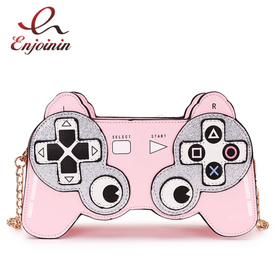 Accessories Kawaii Shop | Kawaii Retro Video Game Playstation Controller Chain Shoulder Bag