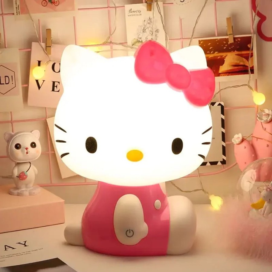 Home & Gadgets Kawaii Shop | Hello Kitty 3D Led Night Lamp Touch-Activated Bedroom Sleep Light