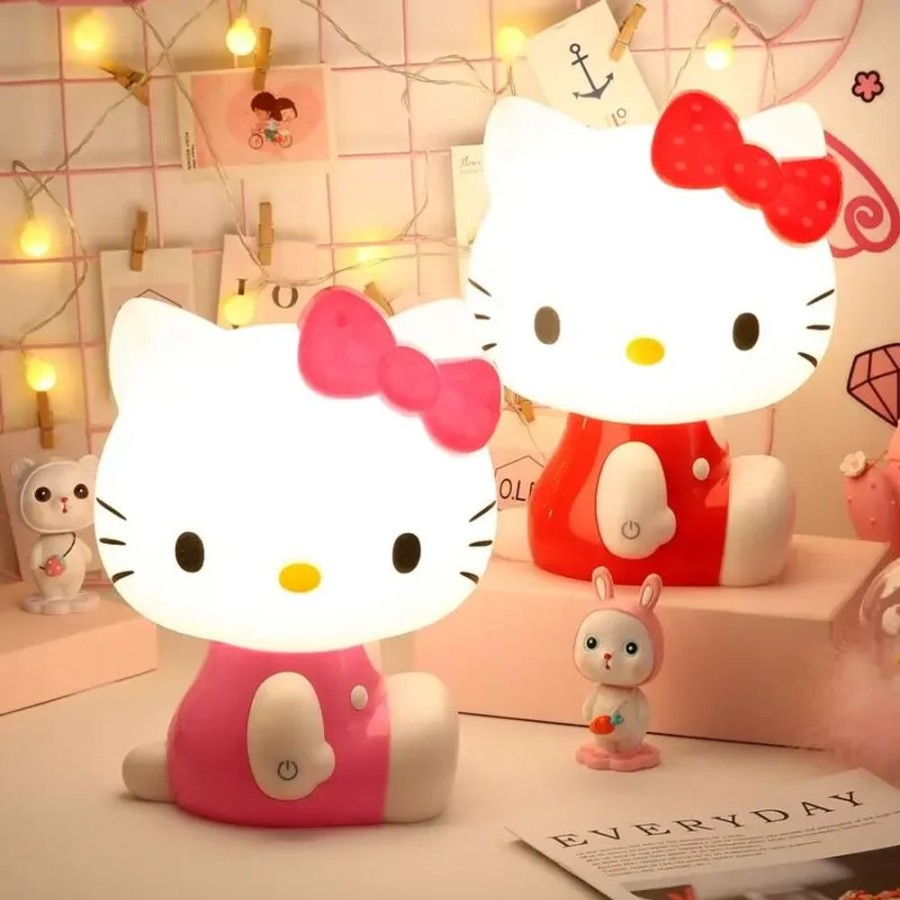 Home & Gadgets Kawaii Shop | Hello Kitty 3D Led Night Lamp Touch-Activated Bedroom Sleep Light