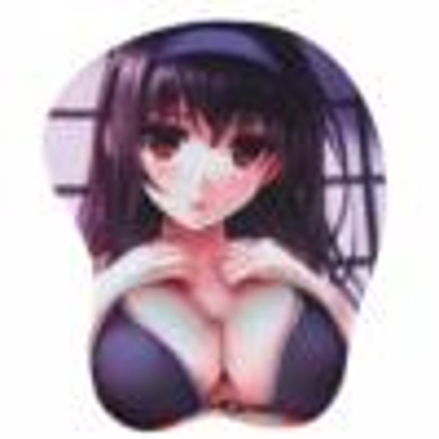 Accessories Kawaii Shop | Kawaii Anime 3D Mouse Pad With Soft Silica Gel Oppai