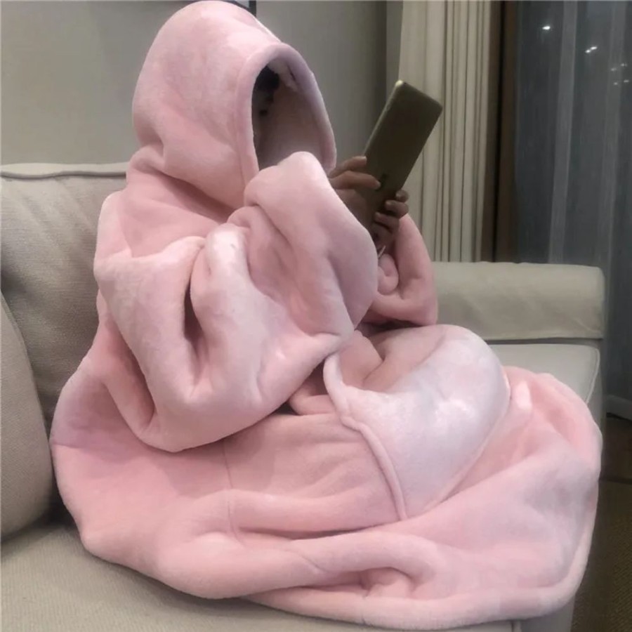 Fashion Kawaii Shop Coats & Jackets | Thick Hooded Giant Sweater Blanket