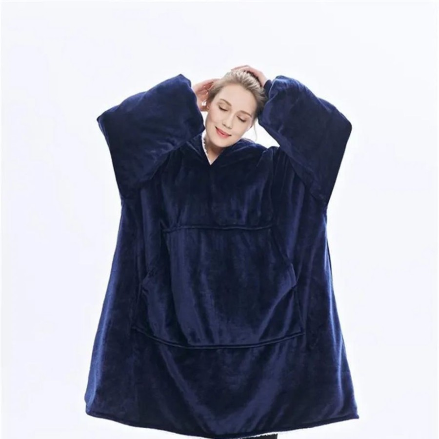 Fashion Kawaii Shop Coats & Jackets | Thick Hooded Giant Sweater Blanket