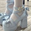 Fashion Kawaii Shop Shoes & Boots | Vintage Kawaii Mary Janes With Star Buckle Women'S Lolita Platform Shoes