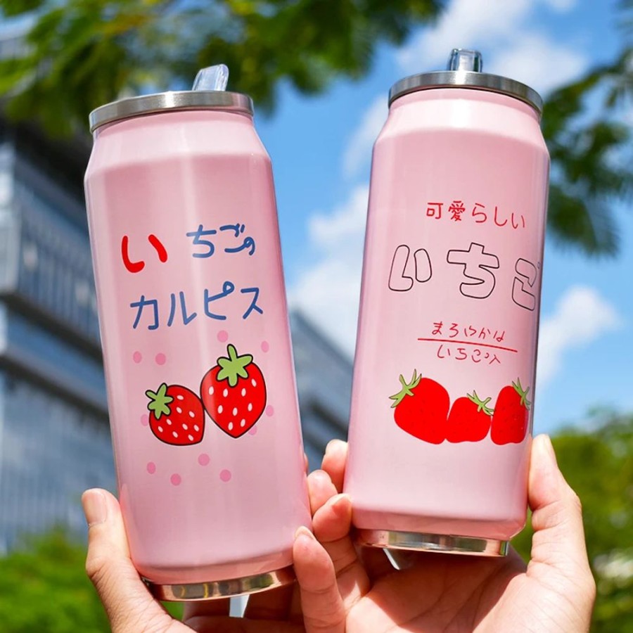 Home & Gadgets Kawaii Shop | Kawaii Strawberry Vacuum Cup