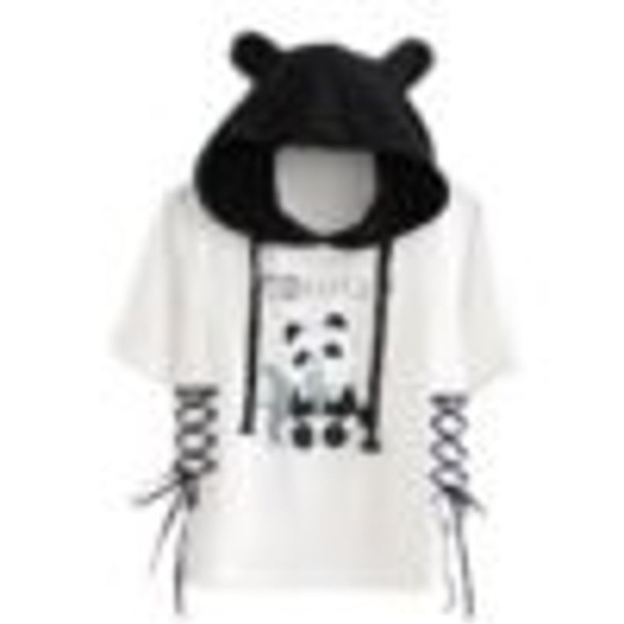 Fashion Kawaii Shop Sweaters & Hoodies | Kawaii Panda Hooded T Shirt