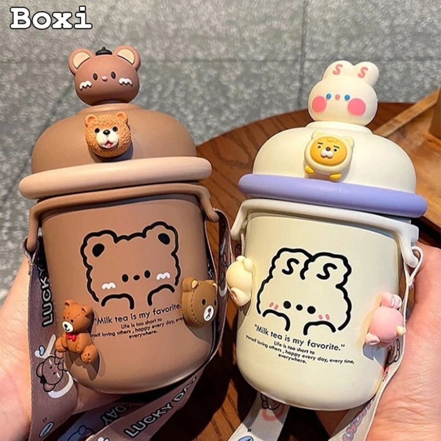 Home & Gadgets Kawaii Shop | Kawaii Pastel Bear Big Belly Thermos