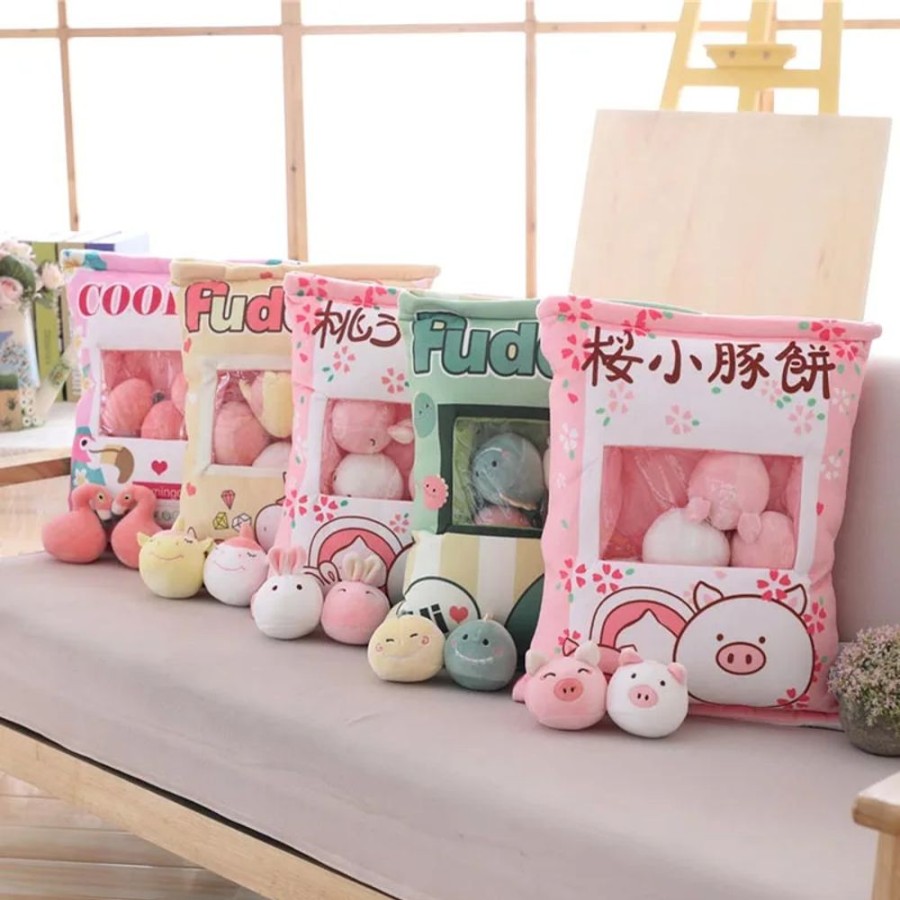 Toys Kawaii Shop | Mini Cartoon Plush Toys Bag Pillow